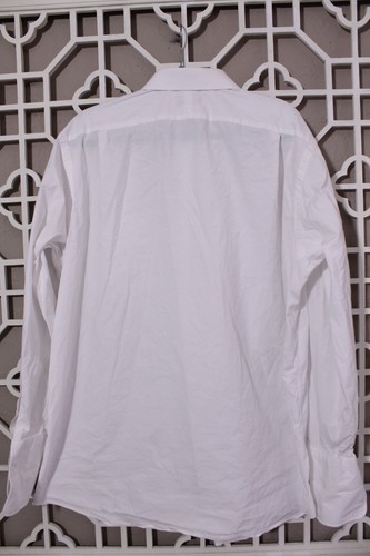 Camisa Paul Fredrick Abotonada Hombres 2XL Blanca Negocios Algodón Trabajo Carrera 18-36 - Imagen 12 de 15