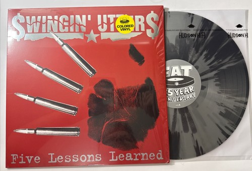 SWINGIN' UTTERS - Five Lessons Learned LP SILVER / BLACK SPLATTER VINYL Nofx