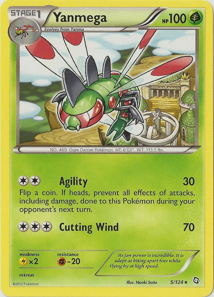 Yanmega - 5/124 - Rare (Lp) Dragons Exalted - Grass Pokémon
