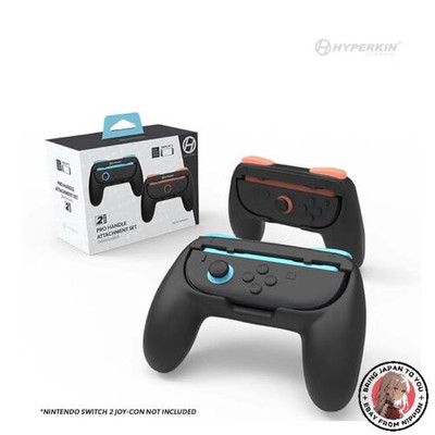 NEU Hyperkin Pro Griff Befestigung 2er Set für Nintendo Switch2 Joy-Con Schwarz