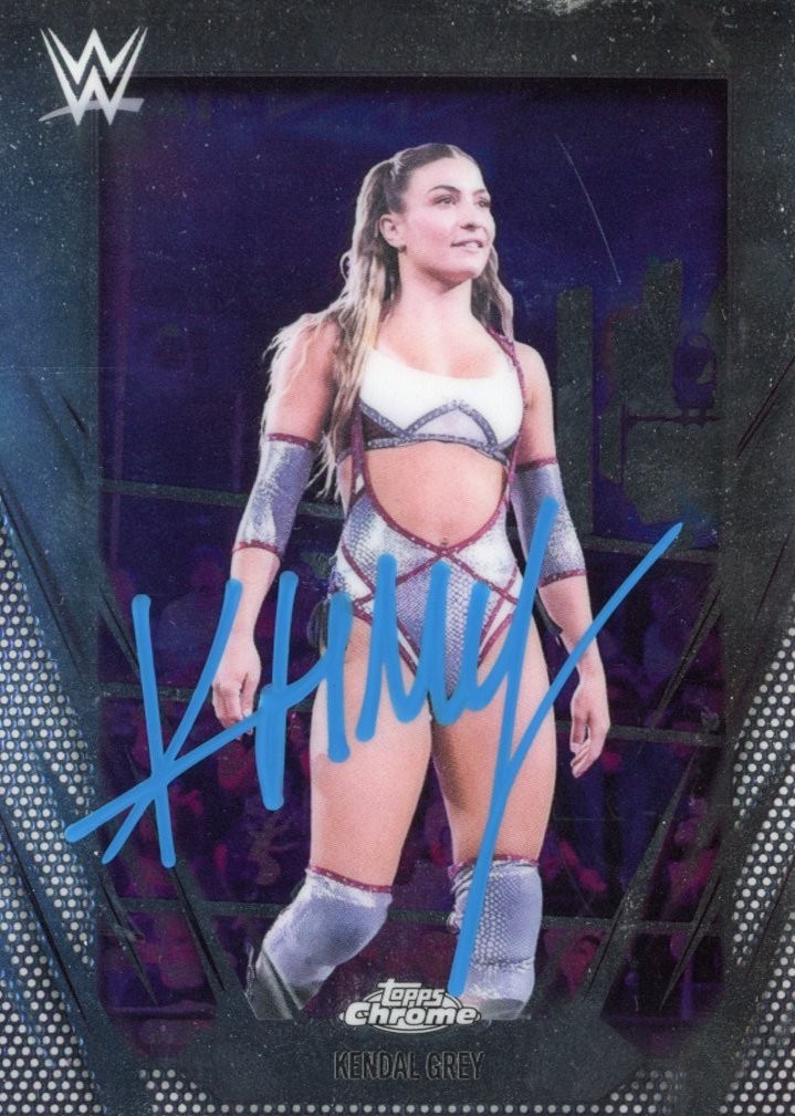 Kendal Grey Signed Auto WWE Topps Chrome Card ACOA