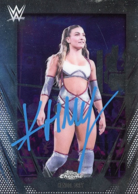 Kendal Grey Signed Auto WWE Topps Chrome Card ACOA