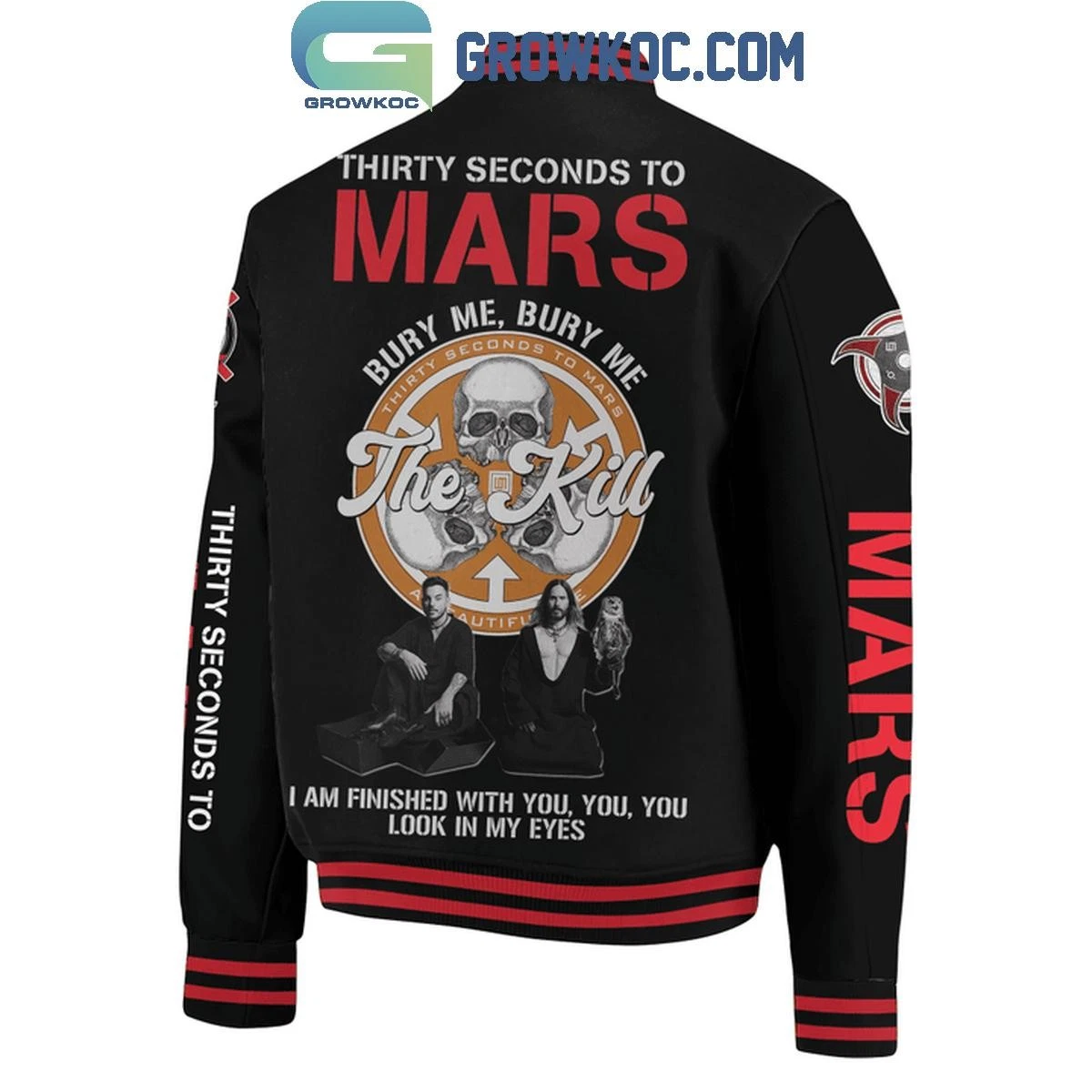 Thirty Seconds To Mars Bury Me Bury Me Baseball Jacket