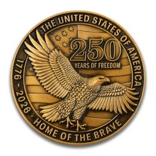 USA 250th Anniversary Commemorative Zinc Alloy Coin - United States of America L