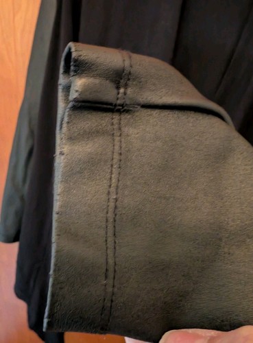 Torrid Women's Black Size 1 1X (14-16) LS Duster Sweater Leather Like Accent - Picture 4 of 11