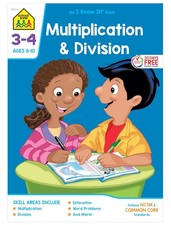 School Zone Multiplication  Division Workbook: 32 Pages, 3rd Grade, 4th Grade,