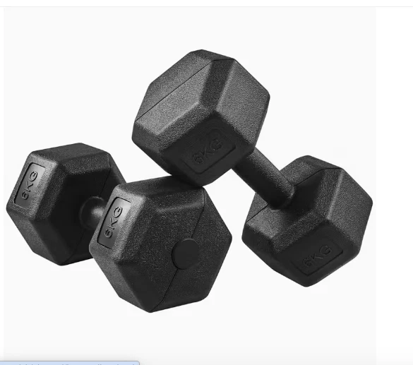 Dumbbells in Pair, 6 Options Fixed Weights from 4KG to 10KG, Hexagon Dumbbell - Image 3 of 4