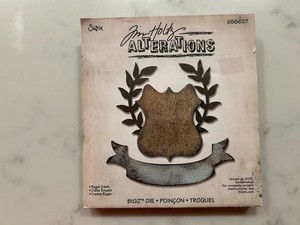 Sizzix Tim Holtz Alterations BigZ Die 6576637 Rubber Stamp * Regal Crest * RARE