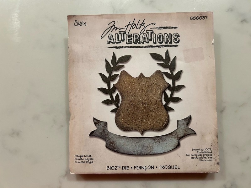 Sizzix Tim Holtz Alterations BigZ Die 6576637 Rubber Stamp * Regal Crest * RARE