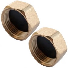 1/2" & 3/4" Water Pipe End Cap Blanking Nut Female Thread Compression Plumbing