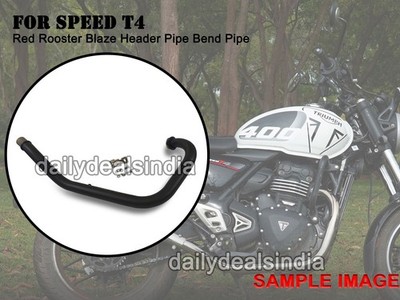 RED ROOSTER BLAZE HEADER PIPE BEND PIPE BLACK FOR FOR TRIUMPH SPEED T4