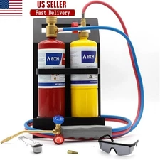 Gas Control Blow Torch Precision Flame Soldering Brazing HVAC 360° Rotation New