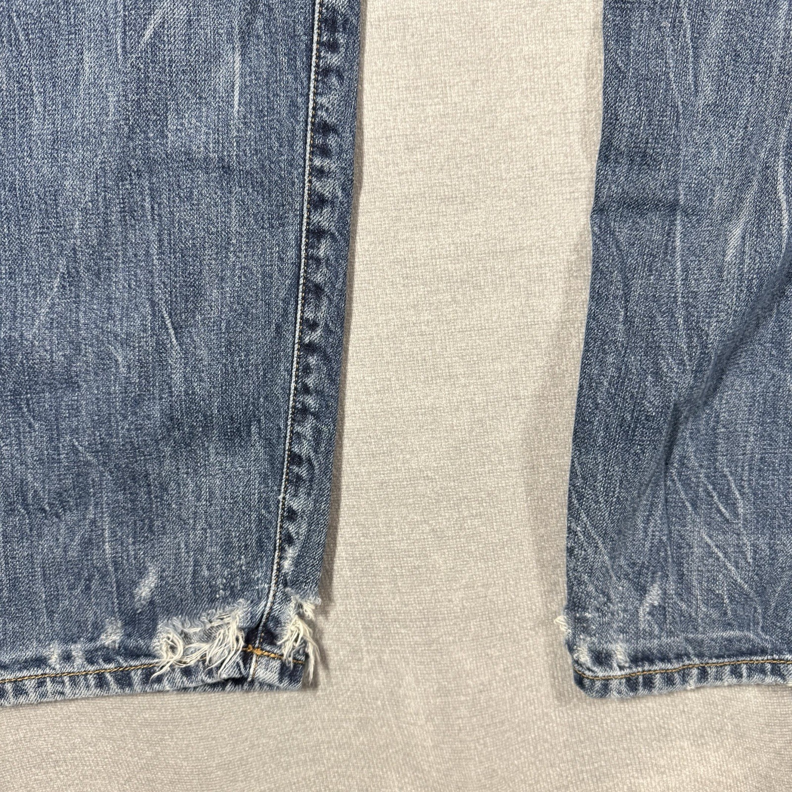 Diesel Jeans Men 36x30 Blue Mharky Slim Skinny Factory Distressed Rockstar 080AG thumbnail 7