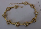 Crown Trifari Rhinestone & Goldtone Necklace-Jewelry-Lot-12657