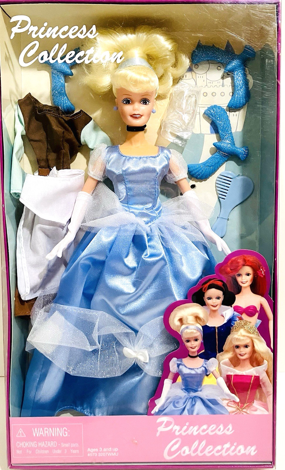Disney Princess Collection Cinderella 12" Doll In Blue Gown With Extra Outfit