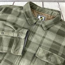 Voyager Men's Polar Fleece Soft Bonded Shirt Jacket Olive Green Size XXL