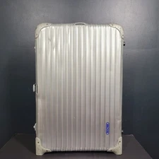 RIMOWA 25" Classic Topas Two Wheel Luggage Suitcase Aluminum Silver READ