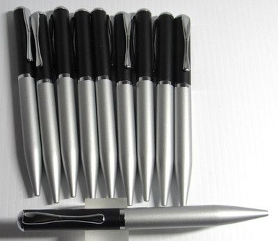 LOT OF 10 Terzetti REPLAY Metal Black + Satin Chrome Ballpoint Pen-CloseOUT