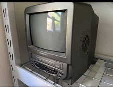 Broksonic 9-Inch CRT TV VCR Combo Remote AC/DC Portable Retro Gaming CTSG-2799C
