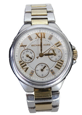 Michael Kors Damenuhr MK5190 Bicolor Stahl Gold Chronograph Style