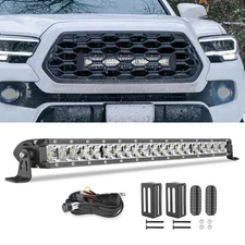 20" LED Light Bar Behind Grille for 20-24 Dodge RAM 2500 3500 Front Mount +Wire