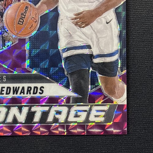 Montaje de mosaico Panini Anthony Edwards #12 2024-25 mosaico púrpura Prizm #’d 79/99 - Imagen 5 de 11