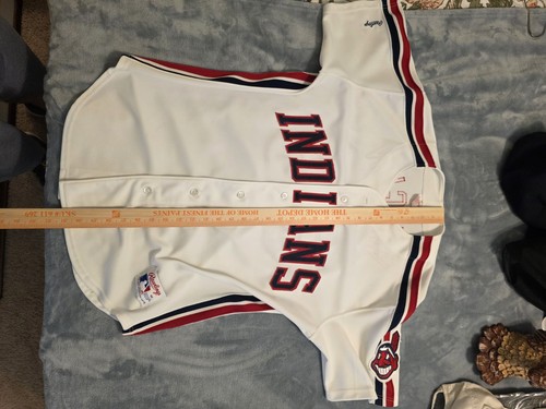 VTG Rawlings Authentic Cleveland Indians Rick Wild Thing Vaughn 99 Jersey 46 - Picture 6 of 9