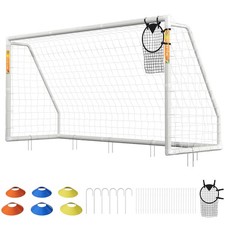 H&ZT Football Goal Soccer Goals Garden Goals with Training Cones, Ground Stake