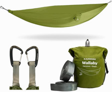 Lightweight Hammock with Straps, Ripstop Nylon, 10 Feet Long, Fern Green