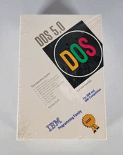 DOS 5.0 Disk Operating System Sealed Box IBM 3.5 Inch Diskettes BRAND NEW NOS 