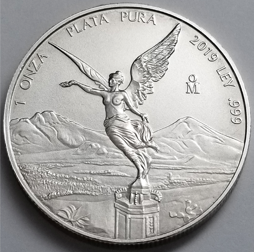 Mexico Liberty 2019, 1 Oz .999 Fine Silver Coin, Oz Libertad Plata 999, STICHTAG