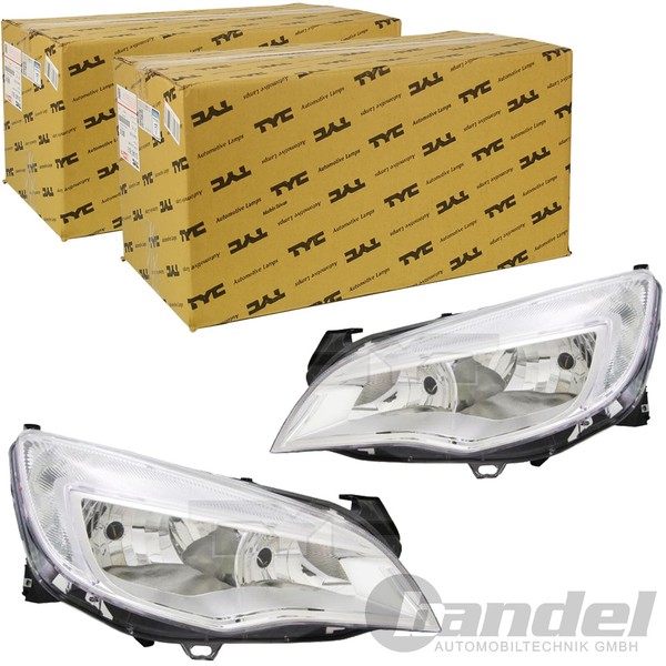 2X TYC H7/H7 W21/5W Scheinwerfer Links+Rechts FüR Opel Astra J P10 BIS 09.2012-image