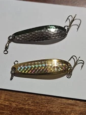 Vintage Luhr Jensen Krocodile  Spoon Fishing Lure Lot Of 2