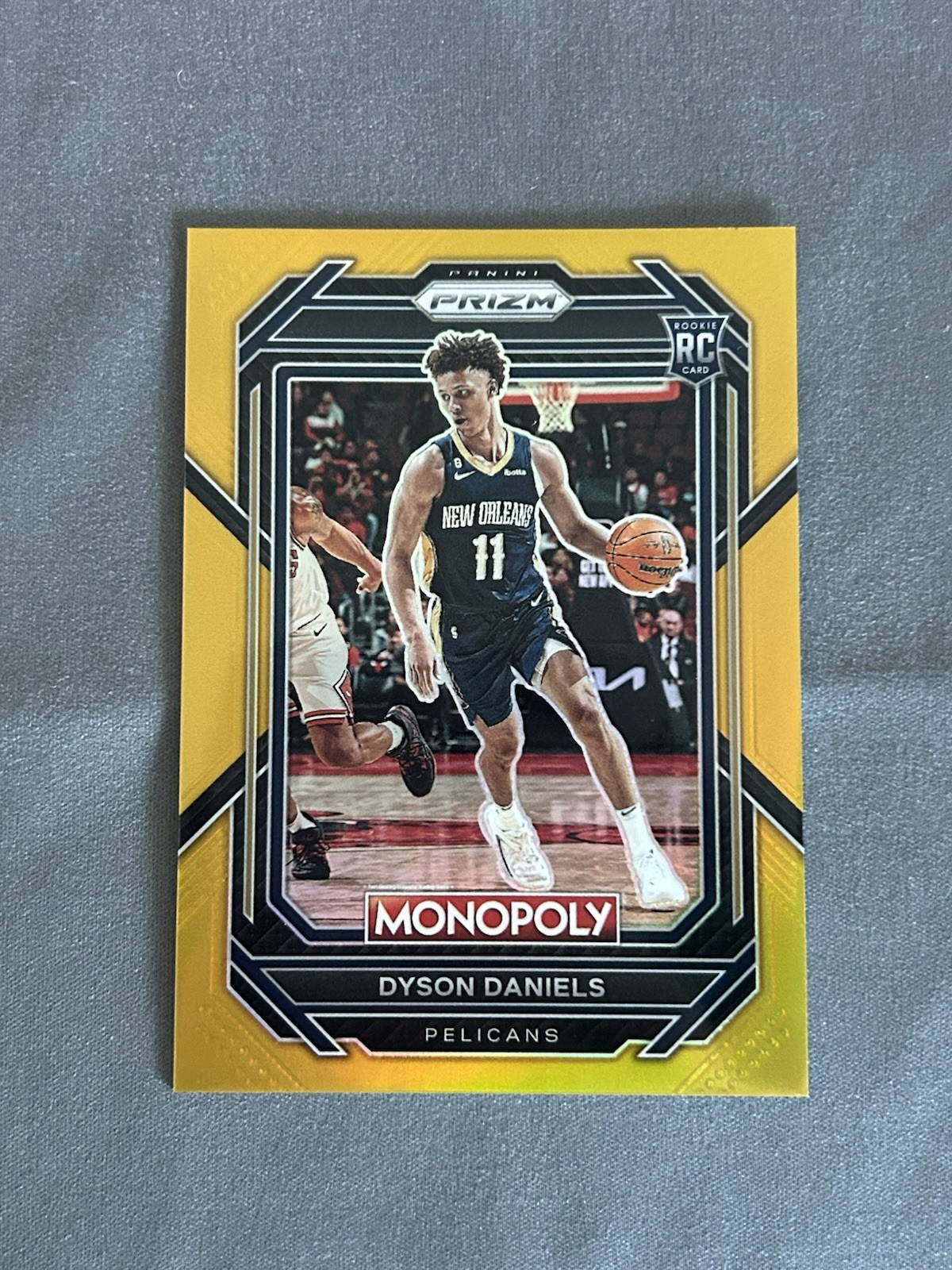 2022-23 Panini Prizm Monopoly - Dyson Daniels #57 Gold Prizm /49 JERSEY MATCH  