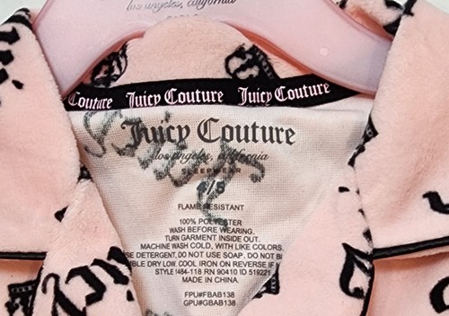 NEW Girls Juicy Couture Pajamas PJ's Size 4/5 Super Soft Set 2 Piece - Picture 6 of 8