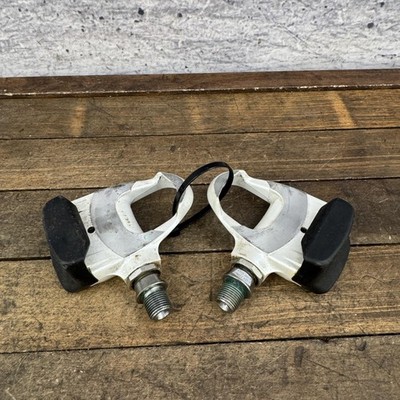 Vintage Campagnolo Clipless Road Bike Pedals 9/16 White Pair 440g