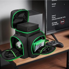 Carrying Case Compatible with Xbox Series X Travel Bag with Multiple Storage ...