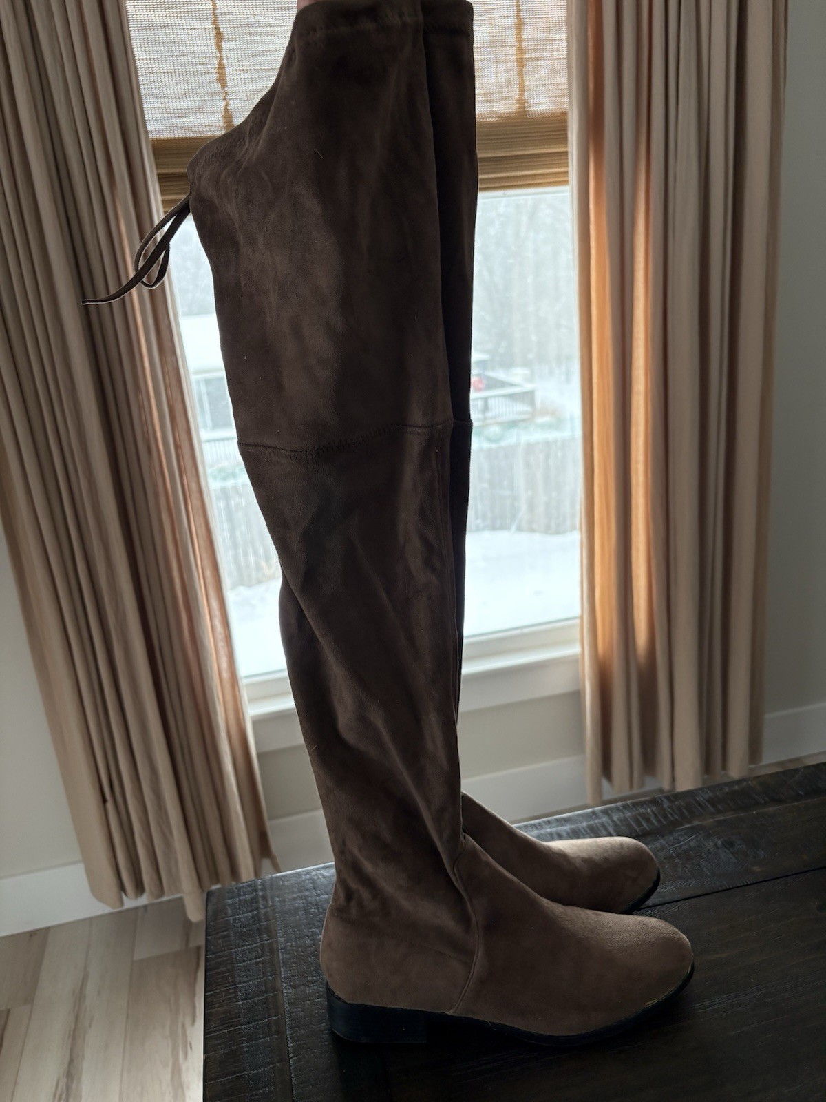 Catherine Malandrino Brown Suede Over The Knee Boots Size 8.5