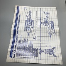 1983 GI Joe FANG Gyrocopter Instructions Blueprints Original