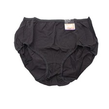NEW Bali Full-Cut Brief Underwear Black Size 3XL / 10 2324 Elastic Waist