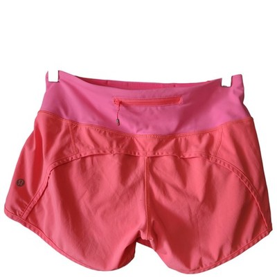 Lululemon Speed Up Shorts Women s Size 4 Lined 4  Pink Athleisure Yoga Mid Rise