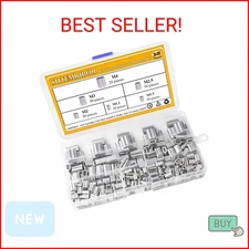 Sutemribor 240PCS 6 Sizes Aluminum Crimping Loop Sleeve Assortment Kit for Wire 