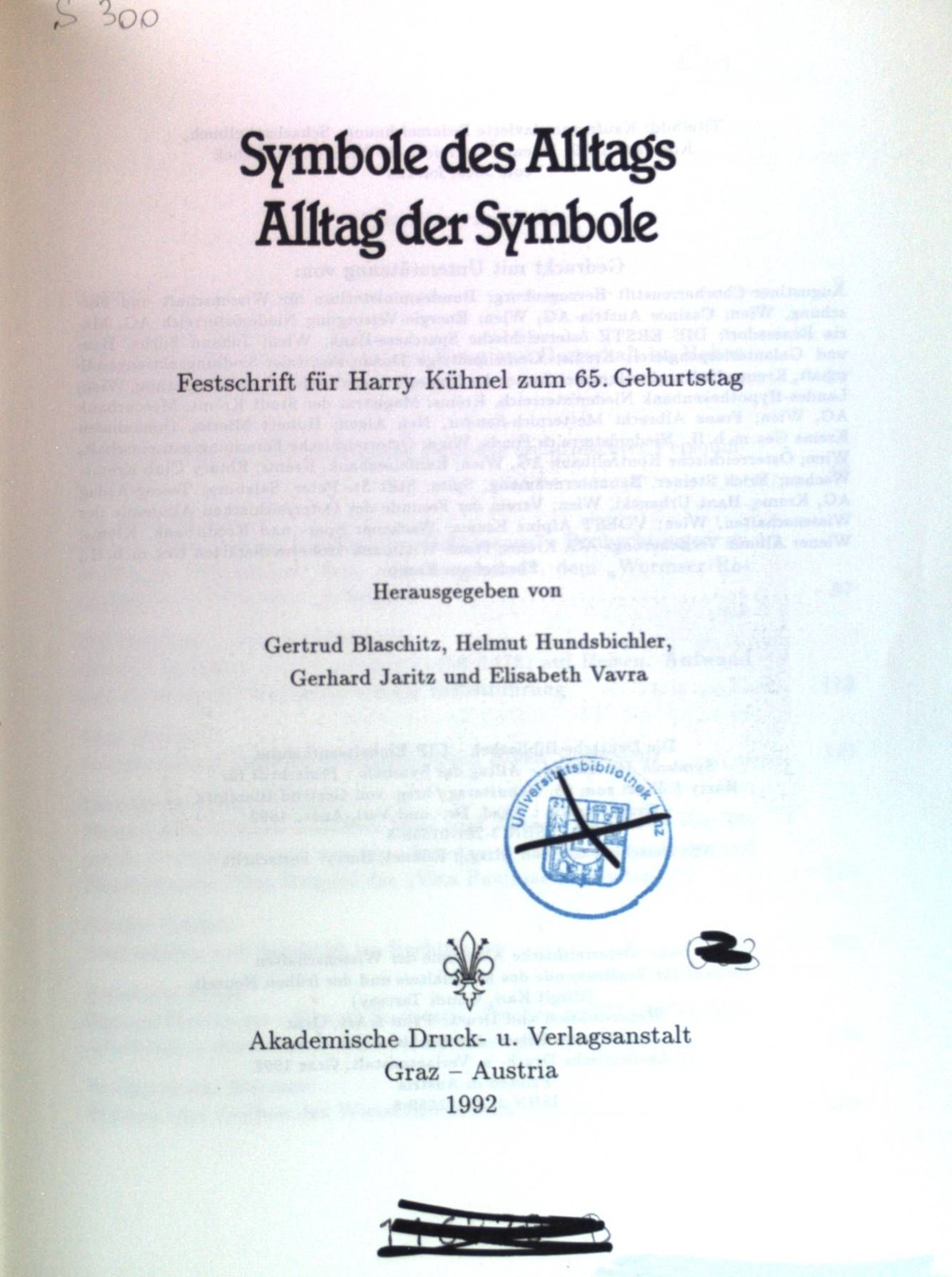 Abstraktion und Symbolik im Rechtsleben - in : Symbole des Alltags - Alltag der