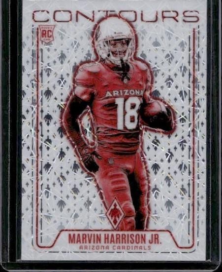 2024 Panini Phoenix #CON-MHJ Marvin Harrison Jr. Contours Lazer
