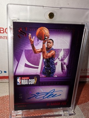 2024-25 Panini Silhouette NBA Cup Autographs DE'AARON FOX Auto /7