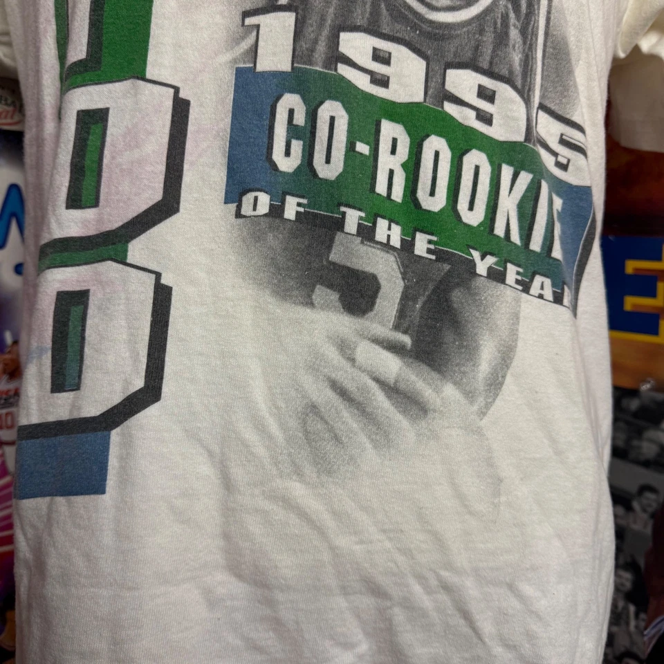 Vintage Dallas Mavericks Jason Kidd 1995 Co Rookie of the Year T Shirt Sz Medium - Image 3 of 4