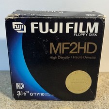 FujiFilm Floppy Disk MF2HD 3.5" 9 Pack Disks Black High Density 1.44MB 2HD