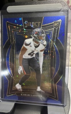 2024 Panini Select - Concourse Kamari Lassiter #77 Blue Disco Prizm /25 (RC)