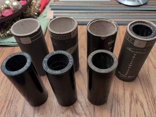 Lot Of 4 Antique Dictaphone Master Wax Cylinder Records