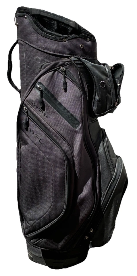 Carro de golf Maxfli Honors+ usado bolsa de 14 vías 9 bolsillos con cremallera y bolsillo refrigerador Foto 2 de 4